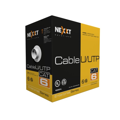 [AB356NXT10 PCGUCC6LZBL 501596] Nexxt Enterprise Cat6 Bulk, U/UTP Cable, LSZH type