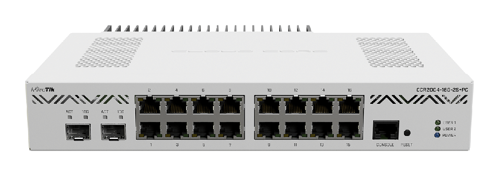 [CCR2004-16G-2S+PC] MikroTik CCR2004-16G-2S+PC